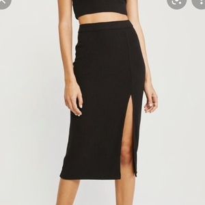 ABERCROMBIE MIDI SKIRT (BROWN)